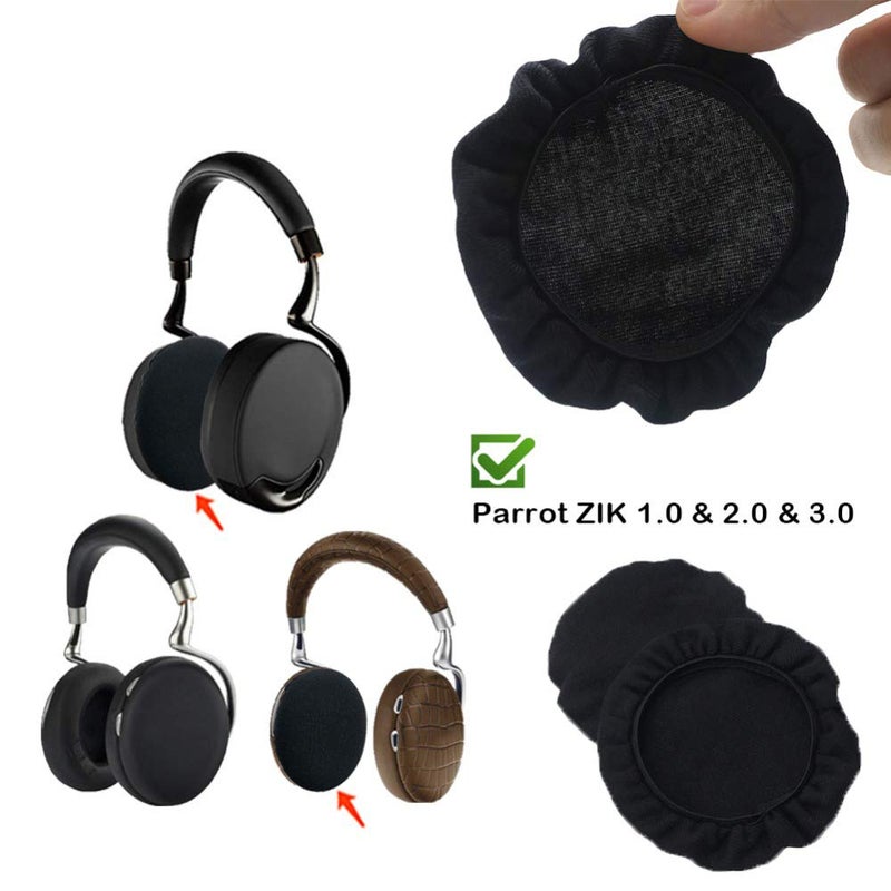 Tvoip 2pairs/4pcs Universal Stretchable Headphone Cover Washable Ear Cup Covers Fabric Headset Ear Pad Cover On-Ear Headphones Earpads (2.36"-3.15"(6-8.5cm)) - Image 5